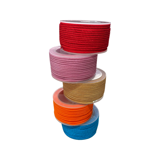 BRAIDED CORD 2MM POLYESTER PER YARD