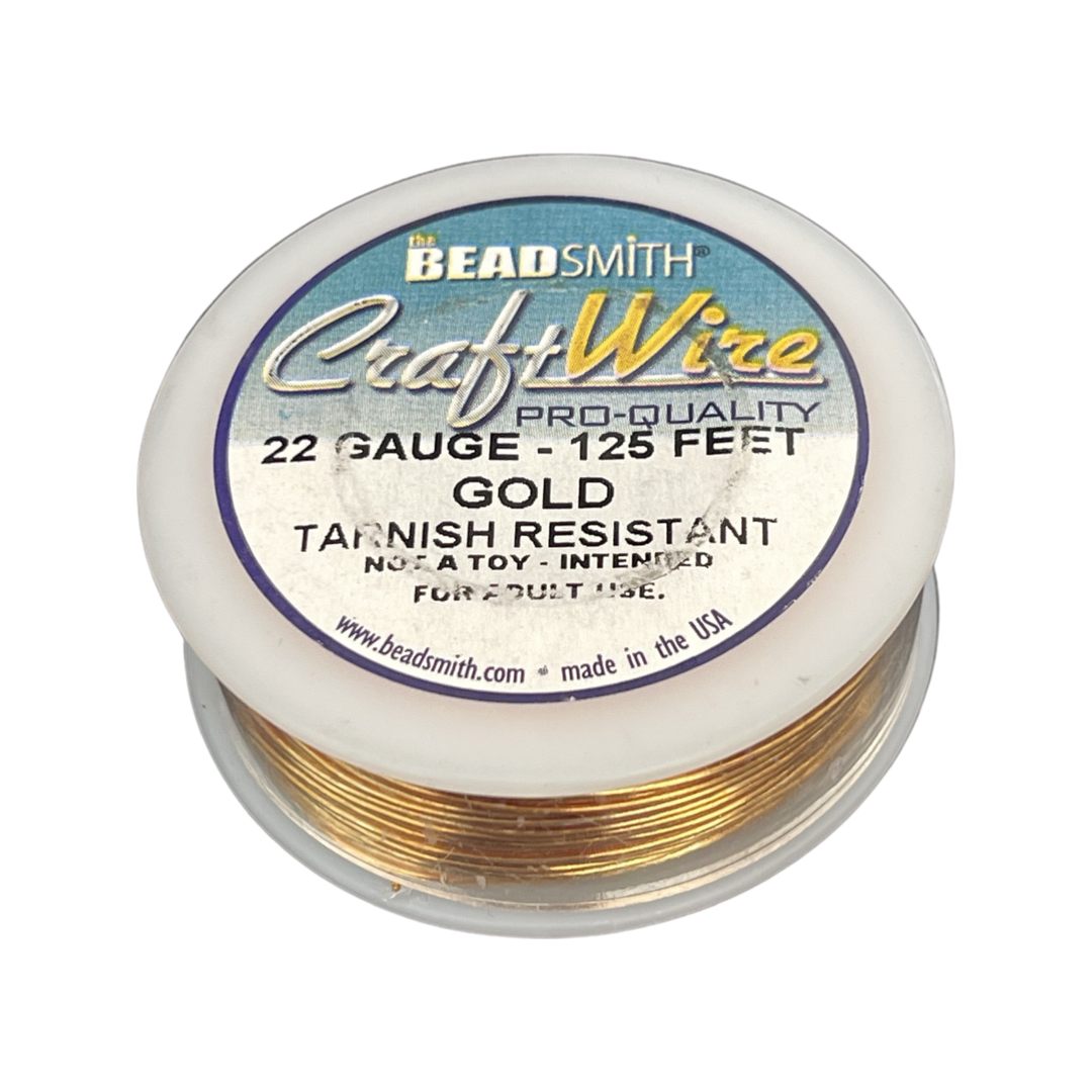 CRAFT WIRE 22GA GOLD COLOR 125FT NON TARNISH