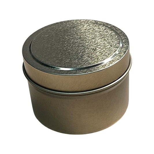 CANDLE TIN 4 OZ GOLD 1 PC