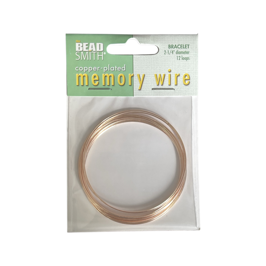 MEMORY WIRE COPPER BRACELET 2.25 IN 12 LOOPS 2.25 IN 12 LOOPS