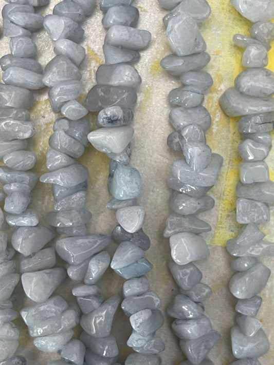 AQUAMARINE CHIP 3-16MM 1 STRAND