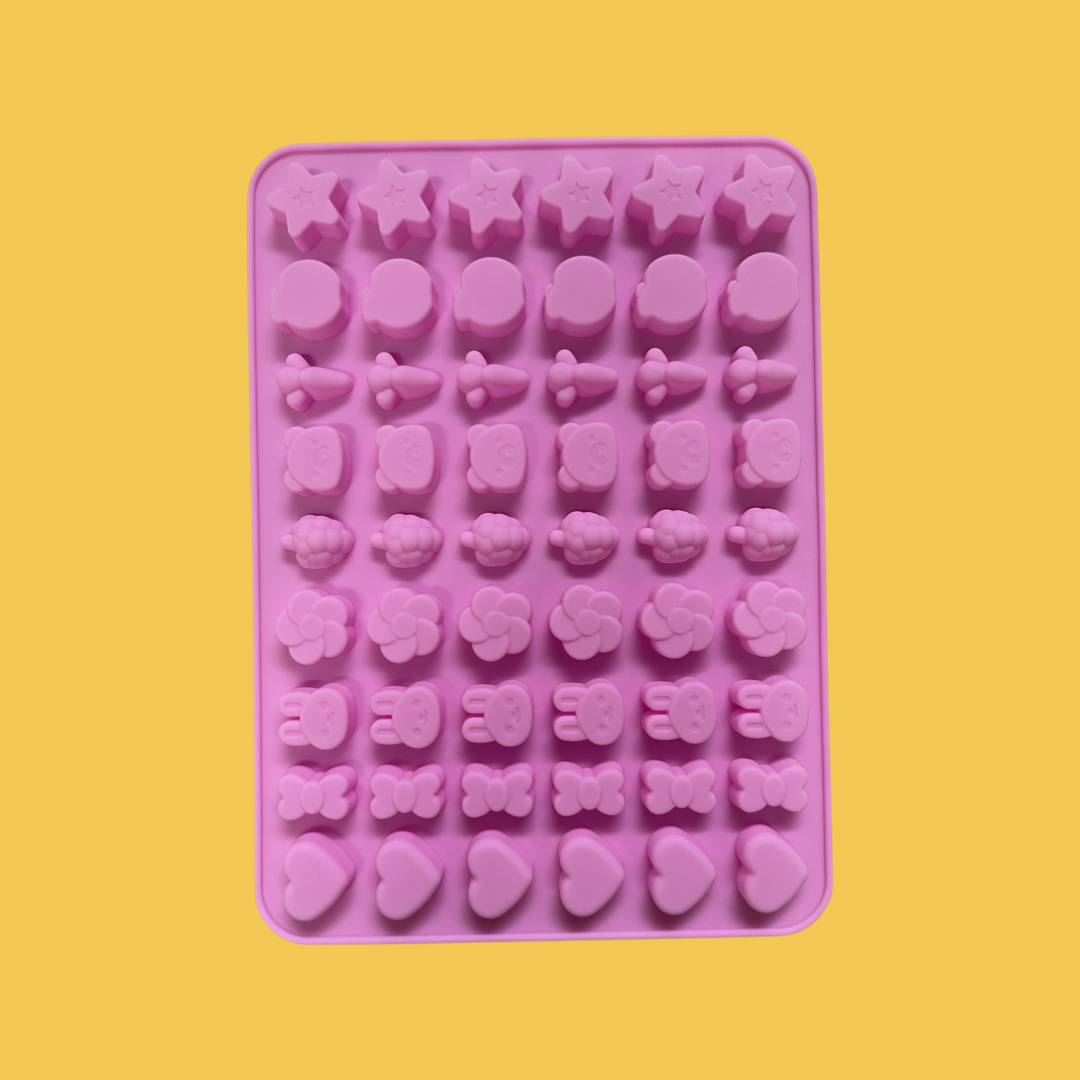 MOLDE SILICONE RABBITT, BEARS, STARS 54 HOLES