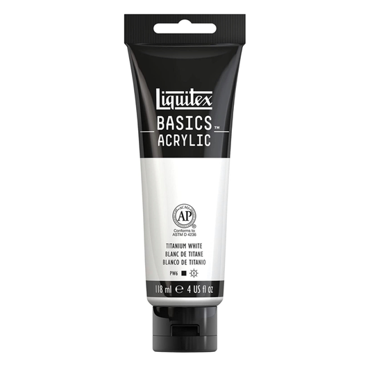 LIQUITEX BASICS ACRYLIC TITANIUM WHITE 4 OZ