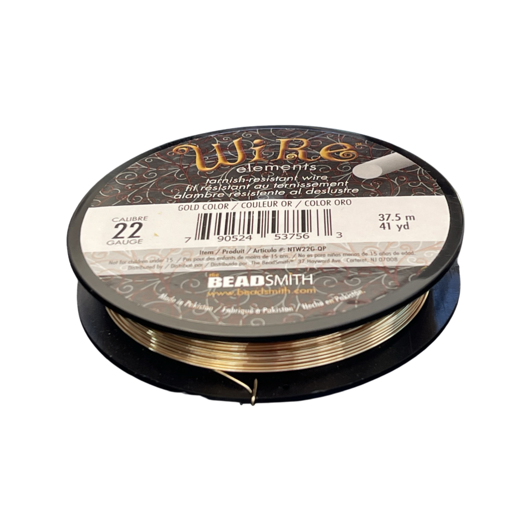 CRAFT WIRE 22 GA GOLD 41 YDS/37.5M TARNISH RESISTANT