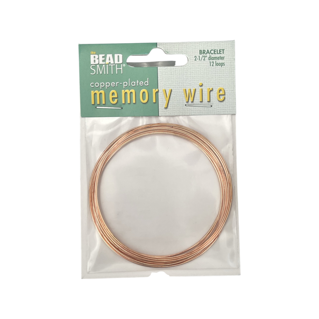 MEMORY WIRE BRACELET COPPER PLATED 2.5 IN 12 LOOPS