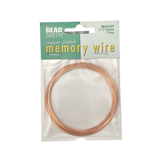 MEMORY WIRE BRACELET COPPER PLATED 2.5 IN 12 LOOPS