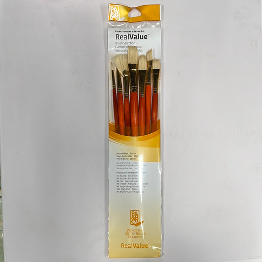 BRUSH SET NATURAL BRISTLE PRINCETON 7 PC