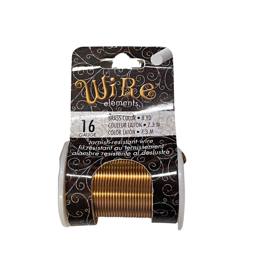 CRAFT WIRE 16 GA BRASS COLOR 8 YD/7.3M TARNISH RESISTANT