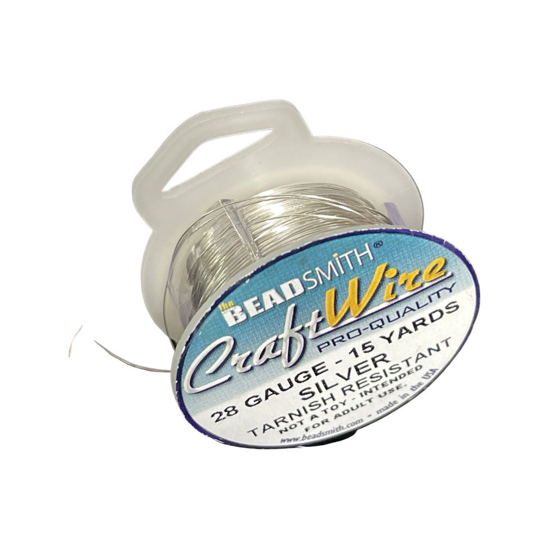 CRAFT WIRE 28GA SILVER COLOR 15YDS NON TARNISH