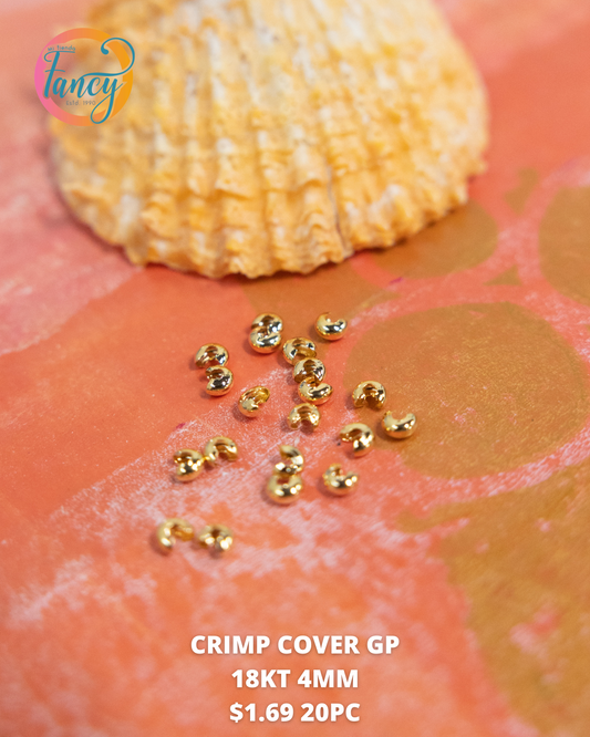 CRIMP COVER GP 18KT 4 MM 20 PC