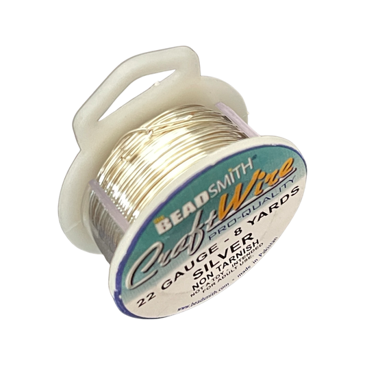 CRAFT WIRE 22GA SILVER COLOR 8YD NON TARNISH