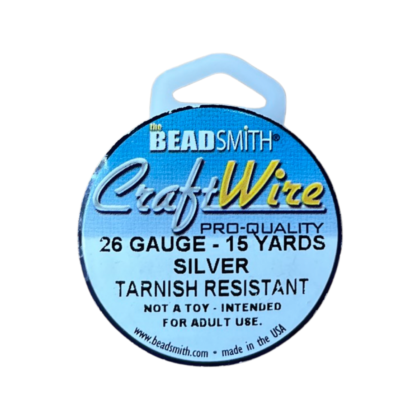 CRAFT WIRE 26GA SILVER COLOR 15YD NON TARNISH