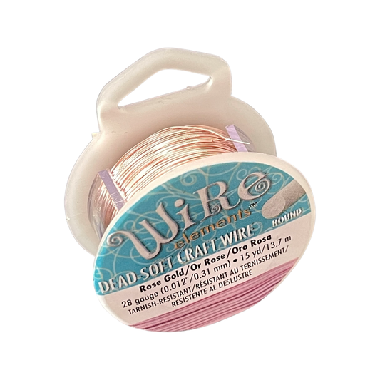 CRAFT WIRE 28 GA 15YD ROSE GOLD