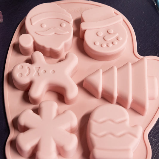 MOLD XMAS SANTA, TREE, SNOWMAN