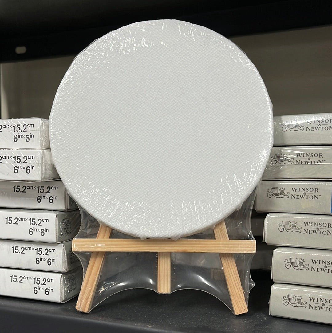 CANVAS ROUND 5.75inch/easel