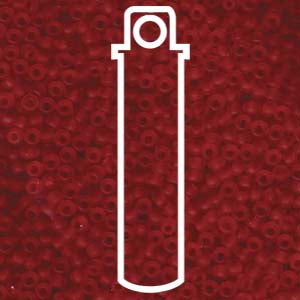 SEED BEAD 8/0 RUBY MATTE MIYUKI 22 GM