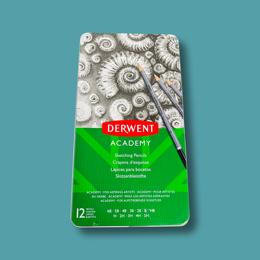 PENCIL SET GRAPHITE ACADEMY DERWENT 12 PC
