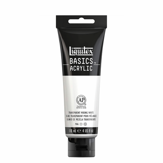LIQUITEX BASICS ACRYLIC TRANSPARENT MIXING WHITE 4 OZ