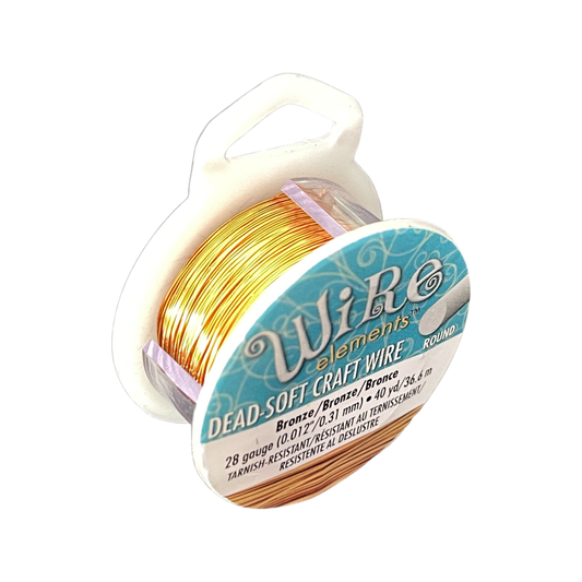 CRAFT WIRE 28 GA SPL BRONZE 40 YD NON TARNISH