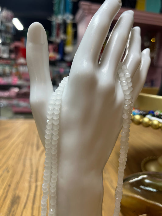 GLASS RONDELLE 4X3MM 1 STRAND