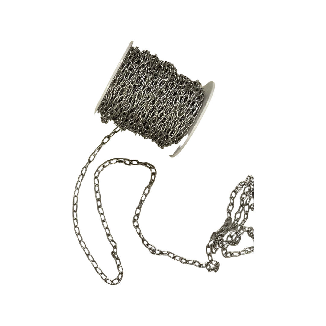 CHAIN SST CABLE TEXTURED 12X4MM PER FOOT