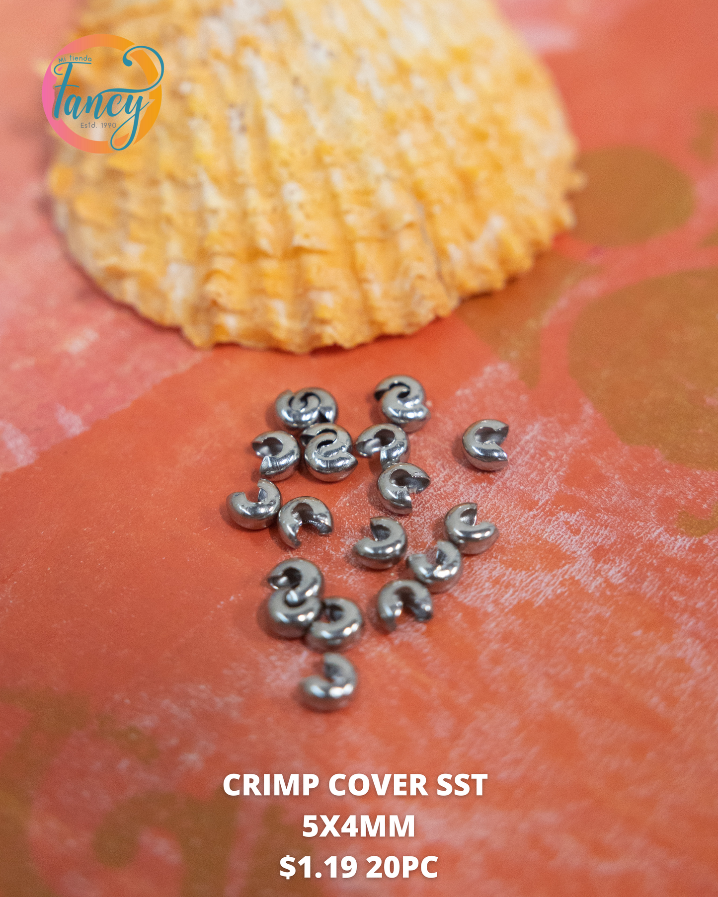 CRIMP COVER SST 5X4MM 20 PC