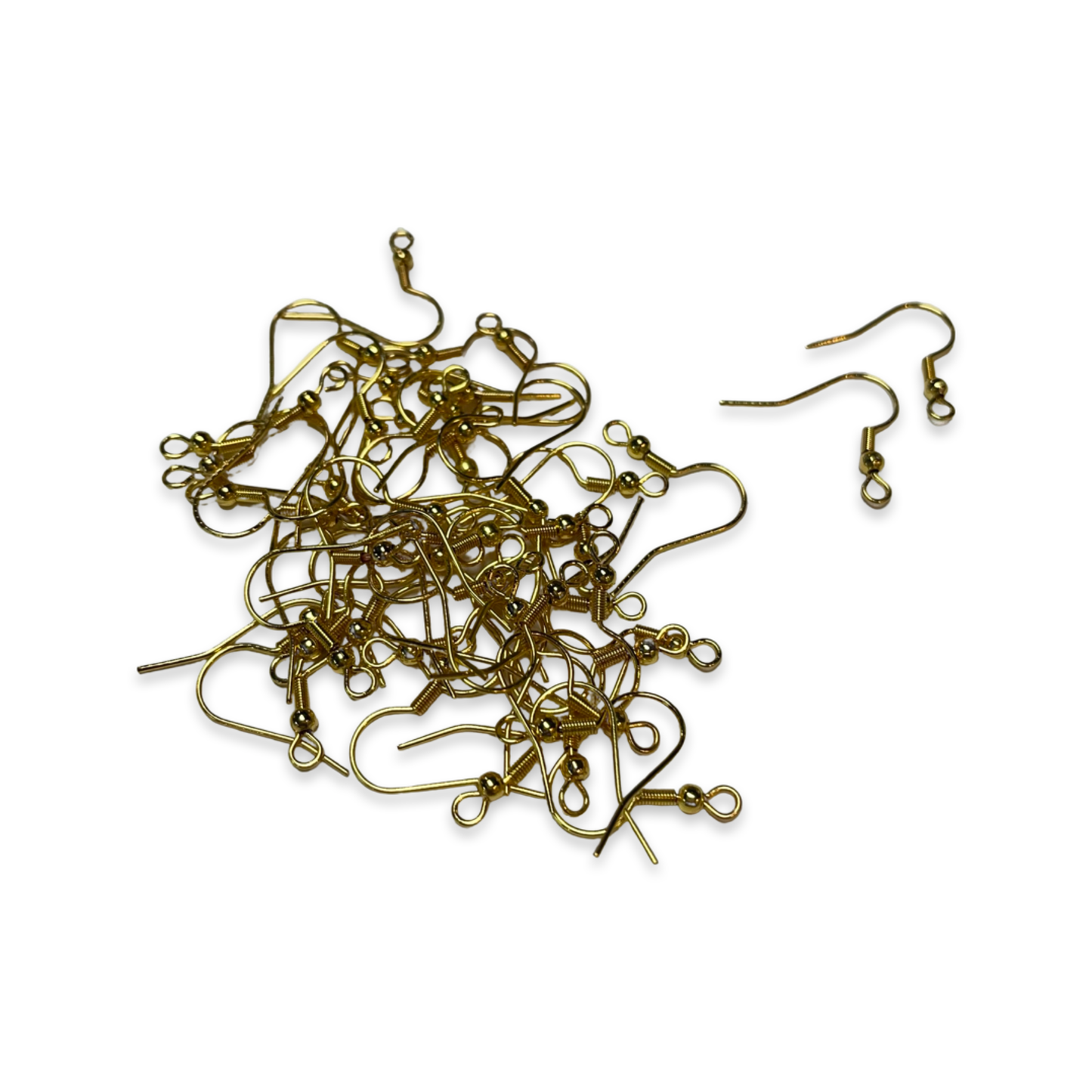 EARRING HOOK 20X20MM STAINLESS STEEL GOLD PLATE 18KT 20PC (10 PAIRS)