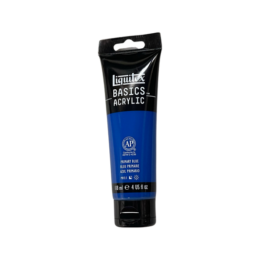 LIQUITEX BASICS ACRYLIC PRIMARY BLUE 4 OZ