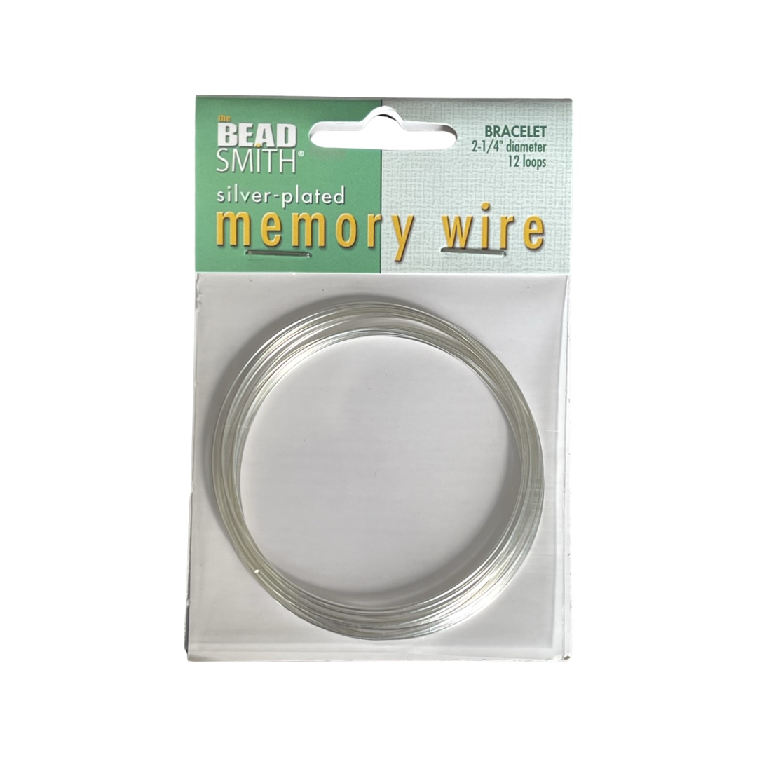 MEMORY WIRE BRACELET SILVER PLATED 2.25 IN 12 LOOPS