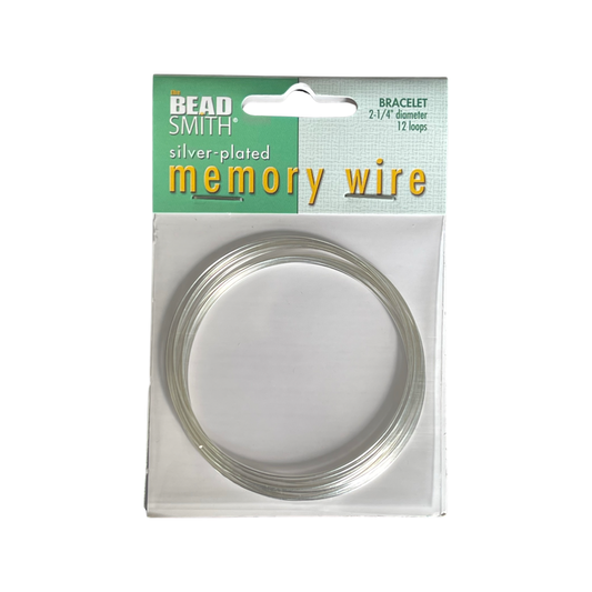 MEMORY WIRE BRACELET SILVER PLATED 2.25 IN 12 LOOPS