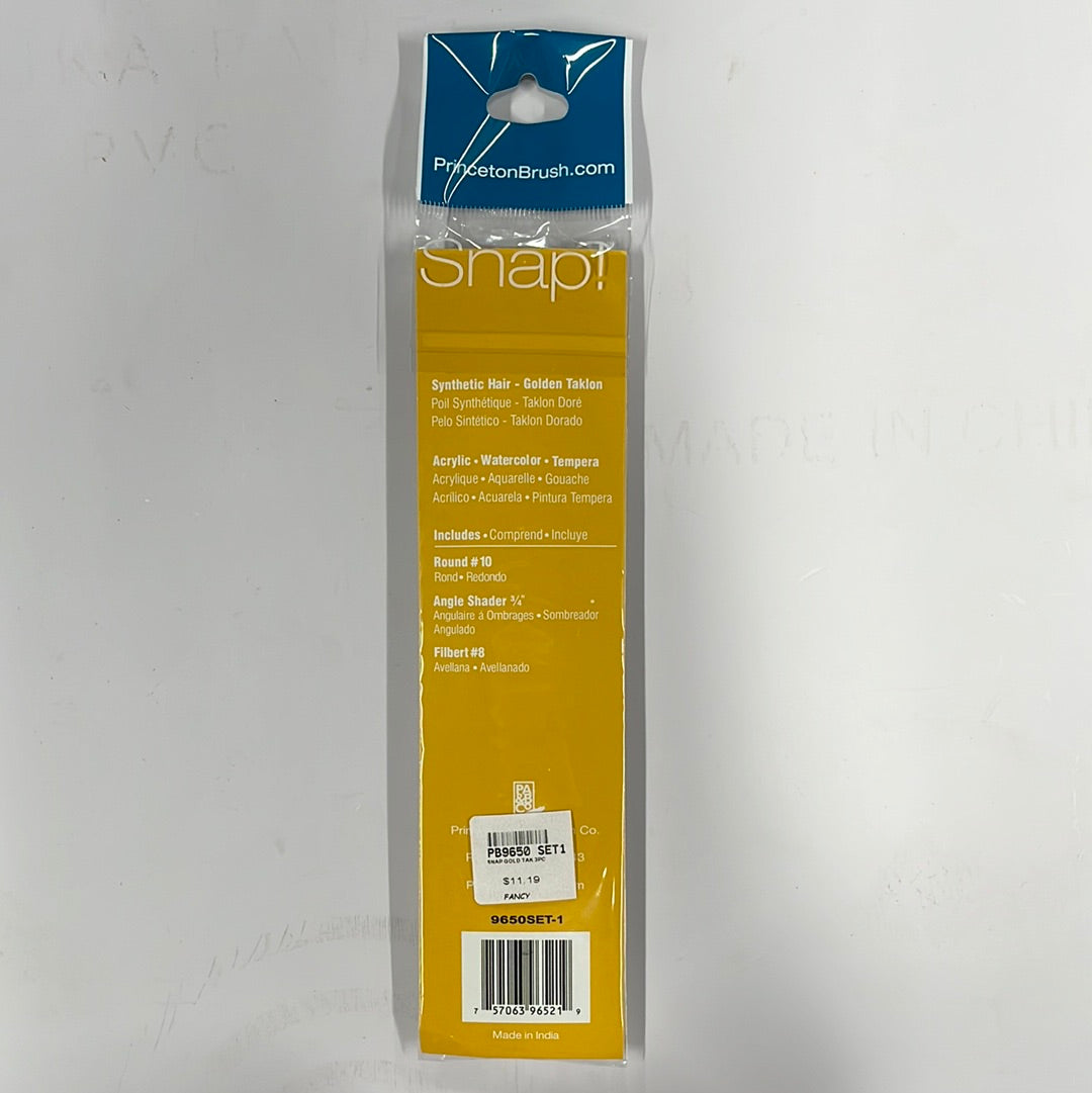 BRUSH SET PRINCETON SNAP! 1 SHADER AND 2 ROUNDS