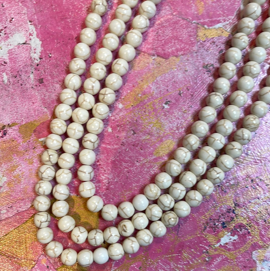 MAGNESITE 8MM ROUND 1 STRAND