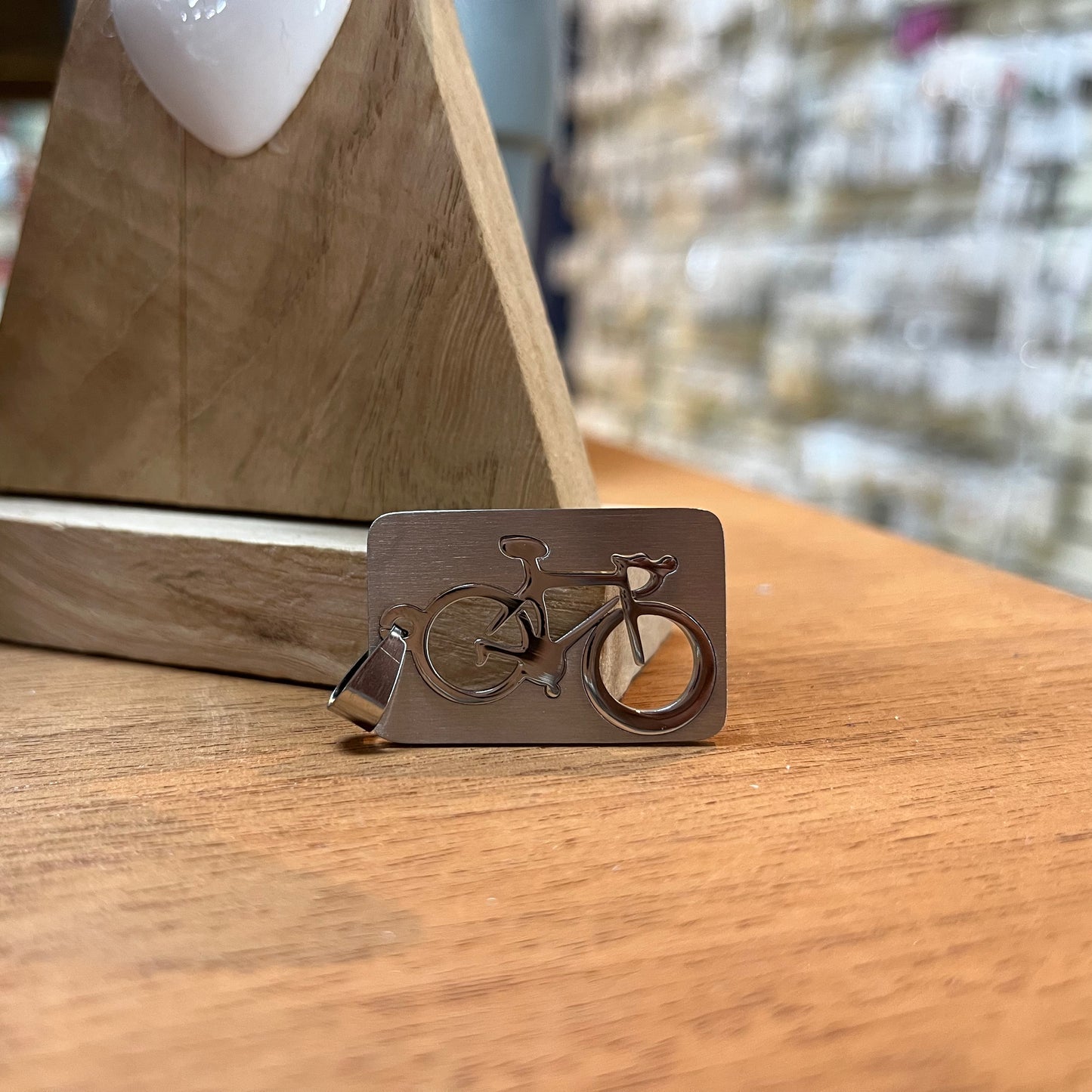 PENDANT BICYCLE STAINLESS STEEL 32X21 mm 1 PC