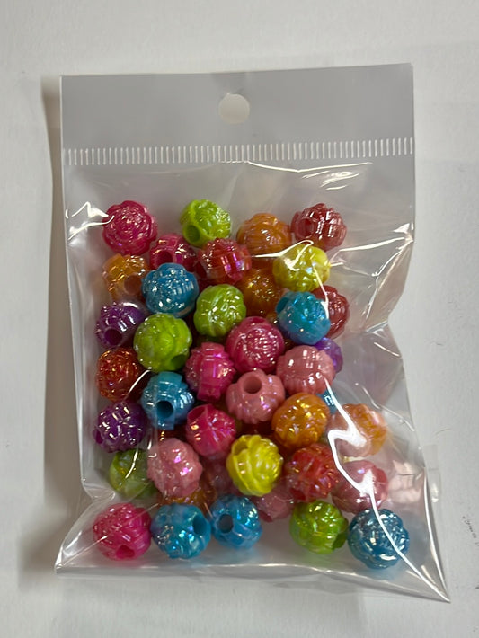 BEAD ROSE 12MM MIX COLORS 50 PC