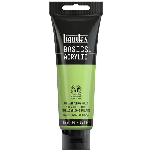LIQUITEX BASICS ACRYLIC BRILLIANT YELLOW GREEN 4 OZ