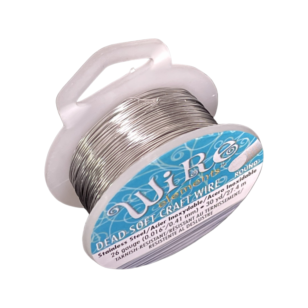 CRAFT WIRE 26GA STAINLESS STEEL 30YD NON TARNISH