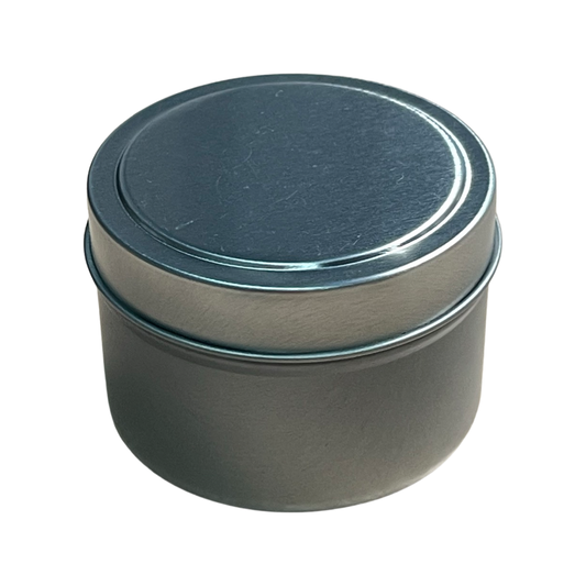 CANDLE TIN SILVER 4 OUNCES