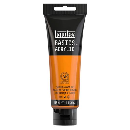 LIQUITEX BASICS ACRYLIC CADMIUM ORANGE HUE 4 OZ