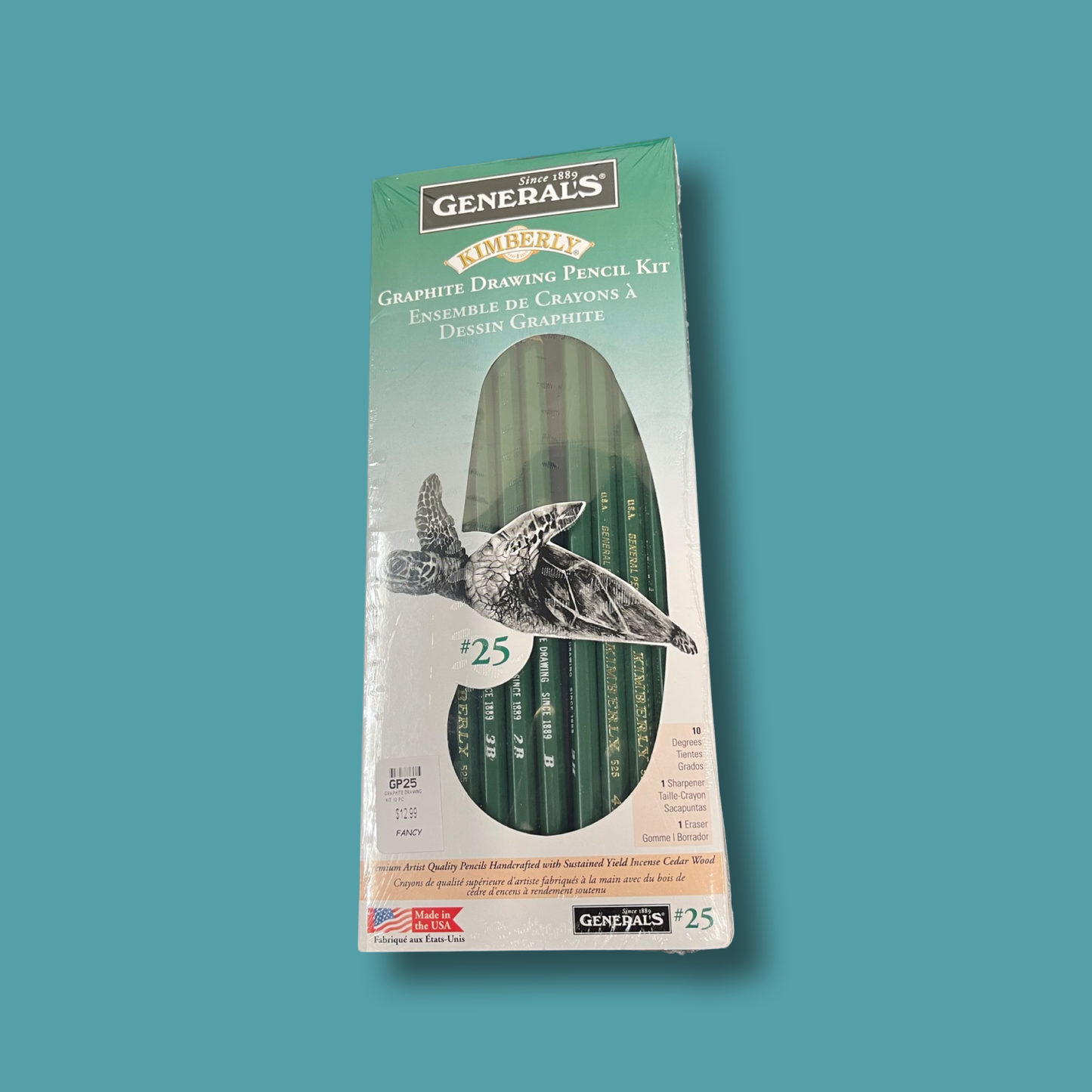 GRAPHITE PENCILS DRAWING KIT #25 12 PC