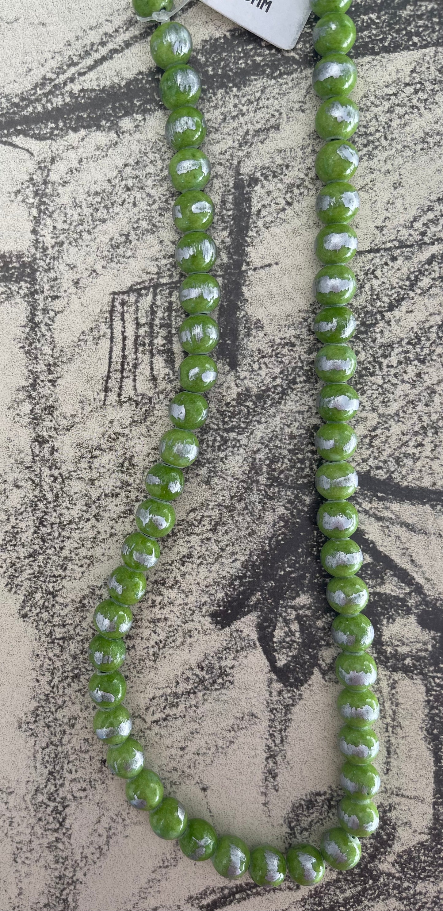 JADE 8MM ROUND SILVER 4 COLORS