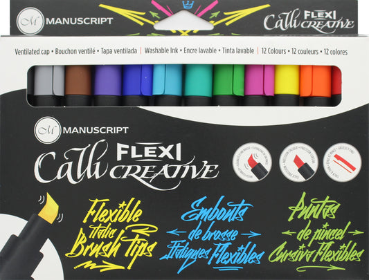 MANUSCRIPT Flexi Creative Markers 12PC