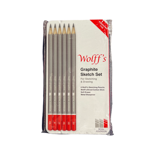 GRAPHITE PENCILS SET 6 PC WOLFF'S