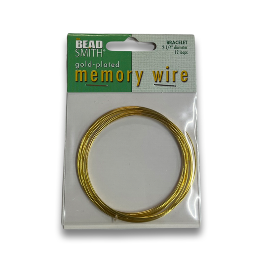 MEMORY WIRE 2.25 INCHES 12 LOOPS GOLD BRACELET