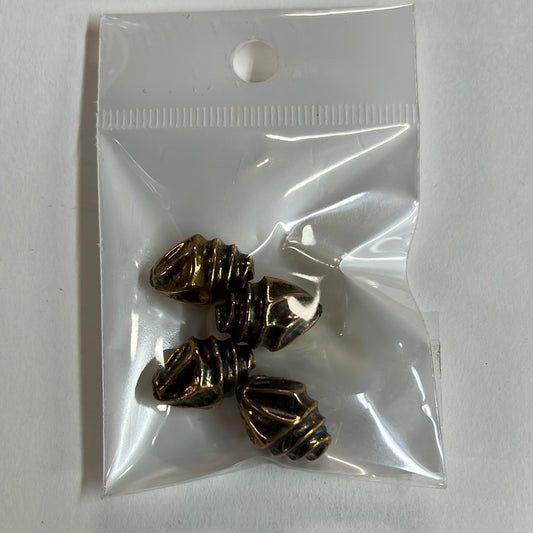ACRYLIC BEAD GOLD 15MM 4PC