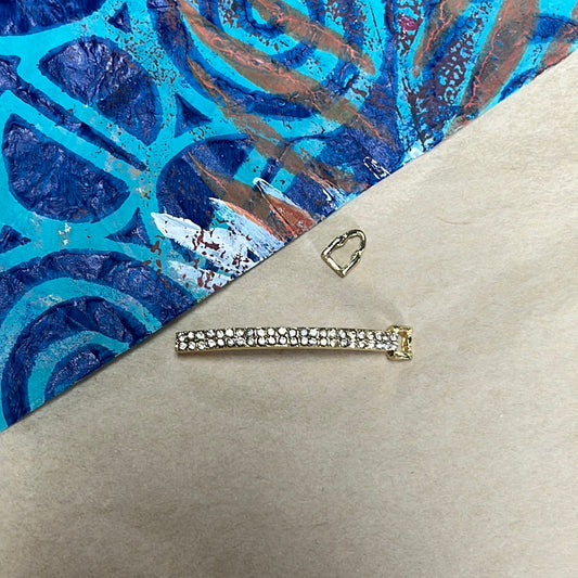 Clasp tipo link para pulsera con zirconias