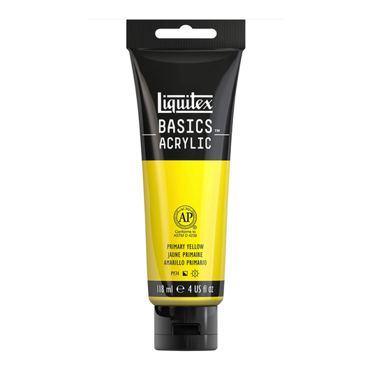 LIQUITEX BASICS ACRYLIC PRIMARY YELLOW 4 OZ