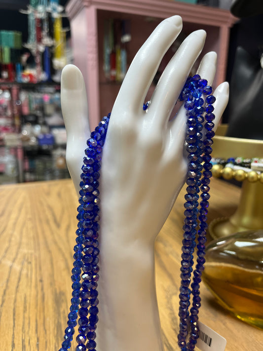 GLASS RONDELLE 6X4MM 1 STRAND