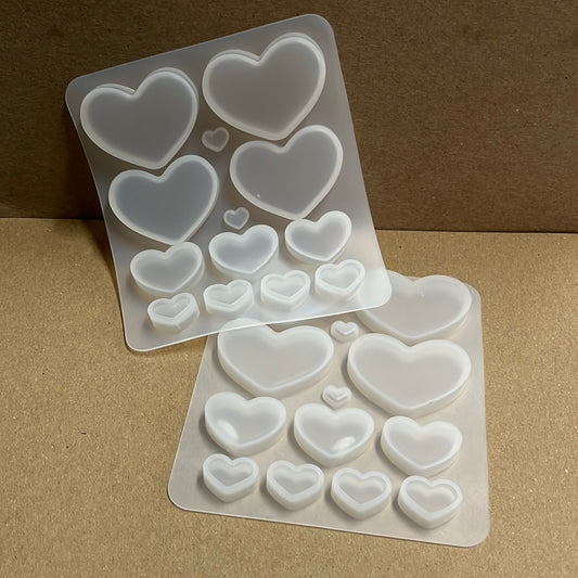 MOLD RESIN 11 HEARTS 1 PC