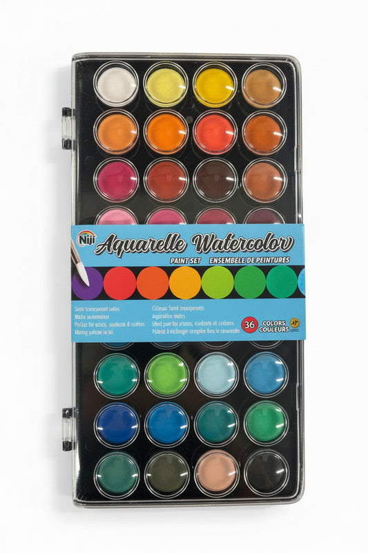 AQUARELLE PAN SET 36 COLORS