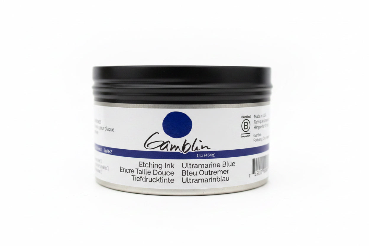 ETCHING INK 300 ML ULTRAMARINE BLUE GAMBLIN